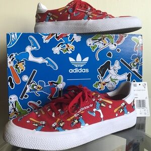 Disney x Adidas 3MC Red Baseball Sport Goofy Shoes Mens Size 7.5 Sneakers